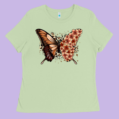 Melanin  Butterfly Ladies Tee Designed By Zillion Design Studio