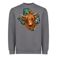 Storm Texas map long haired shaggy cow Heavyweight Sweatshirt - Jasminsmagicworld