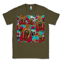 Army Green lady of guadalupe western seamless Classic Tee - Jasminsmagicworld