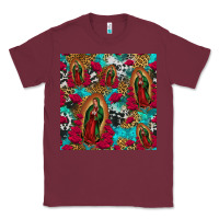 Burgundy lady of guadalupe western seamless Classic Tee - Jasminsmagicworld