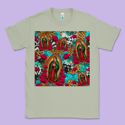 Lady Of Guadalupe Western Seamless Classic Tee Designed By Jasminsmagicworld