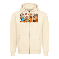 Sandshell give thanks coffee cups Zipper Hoodie - MaliasSmallBusiness
