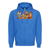 True Royal give thanks coffee cups Zipper Hoodie - MaliasSmallBusiness
