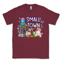 Burgundy Small Town Easter Day Classic Tee - CowhideDigitalArt