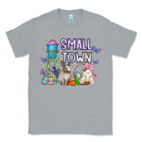 Heather Grey Small Town Easter Day Classic Tee - CowhideDigitalArt