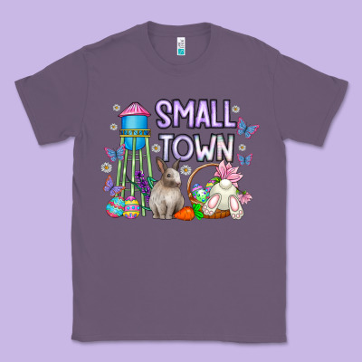 Small Town Easter Day Classic Tee Designed By Cowhidedigitalart