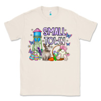 Natural Small Town Easter Day Classic Tee - CowhideDigitalArt