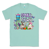 Seafoam Small Town Easter Day Classic Tee - CowhideDigitalArt