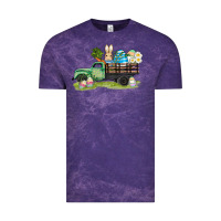 Cloud Purple easter hunt i̇n truck Vintage Tee - AdoDesignShop