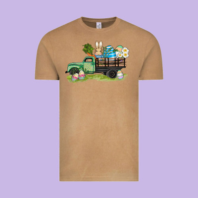 Easter Hunt İn Truck Vintage Tee Designed By Adodesignshop