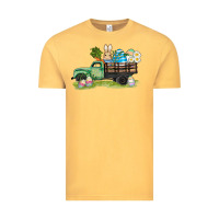 Vintage Mustard easter hunt i̇n truck Vintage Tee - AdoDesignShop