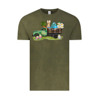 Vintage Olive easter hunt i̇n truck Vintage Tee - AdoDesignShop