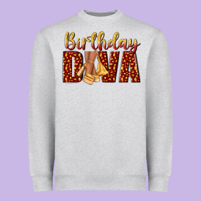 Birthday Diva Heavyweight Sweatshirt Designed By Nancycooperartshop