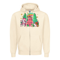 Sandshell Unicorn Christmas trees Zipper Hoodie - NancyCooperArtShop