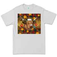 Dove Grey christmas highland cow tumbler Premium Tee - RanaPortraitStore