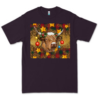 Plum christmas highland cow tumbler Premium Tee - RanaPortraitStore