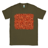 Army Green serape turquoise  leather background Classic Tee - Jasminsmagicworld