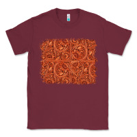 Burgundy serape turquoise  leather background Classic Tee - Jasminsmagicworld
