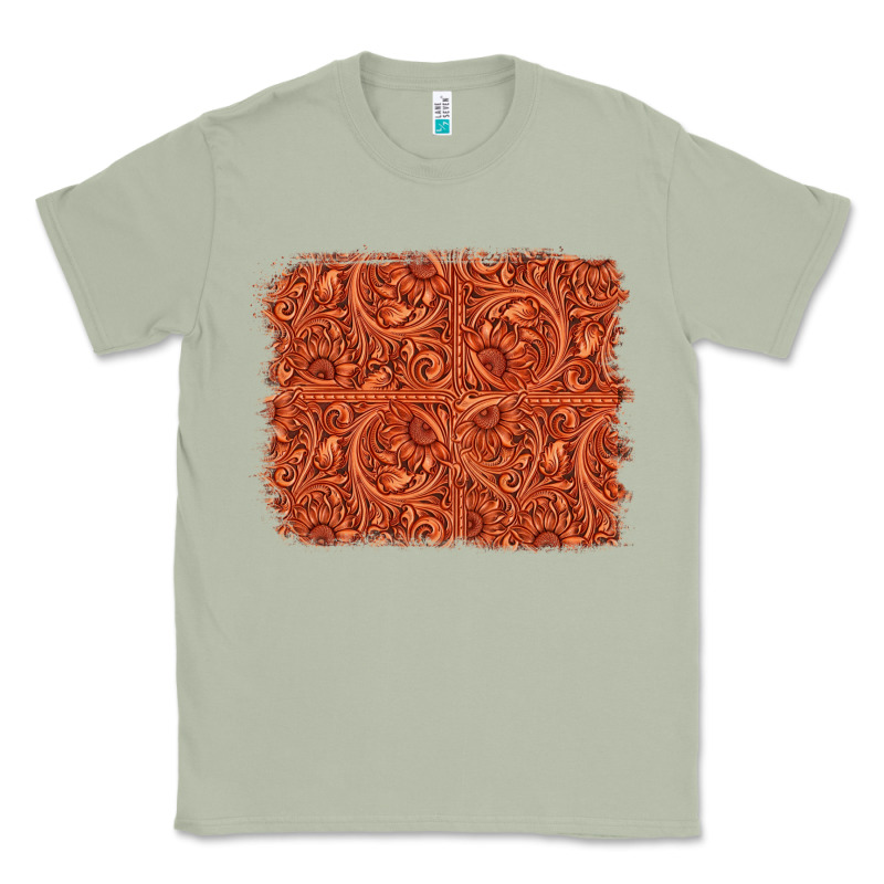 Serape Turquoise  Leather Background Classic Tee by Jasminsmagicworld | Teevron