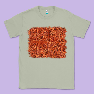 Serape Turquoise  Leather Background Classic Tee Designed By Jasminsmagicworld