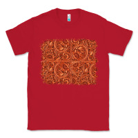 Red serape turquoise  leather background Classic Tee - Jasminsmagicworld
