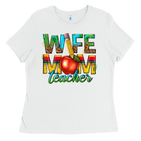White wife mom teacher Ladies Tee - texasbilliewilder