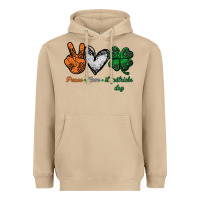 Mushroom peace love st patrick's day Heavyweight Hoodie - Bettercallsaul