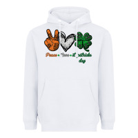White peace love st patrick's day Heavyweight Hoodie - Bettercallsaul