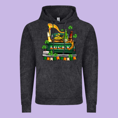 Lucky Truck With Flags And Beers Vintage Hoodie Designed By Adodesignshop