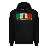 Black lady of guadalupe mexican flag Premium Hoodie - JahusDesignShop