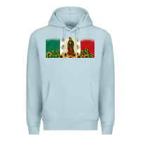 Blue Mist lady of guadalupe mexican flag Premium Hoodie - JahusDesignShop