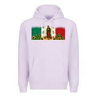 Lilac lady of guadalupe mexican flag Premium Hoodie - JahusDesignShop