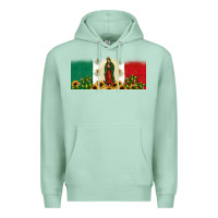 Seafoam lady of guadalupe mexican flag Premium Hoodie - JahusDesignShop