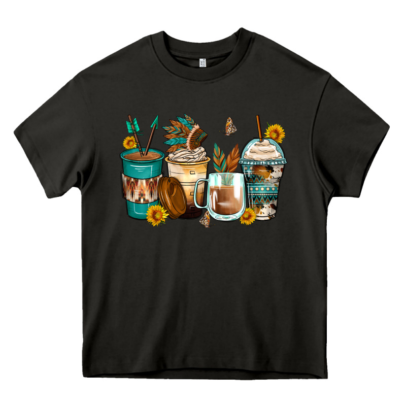 Indian Headdress Coffee Cups Heavy Core Tee by Zillion Design Studio | Teevron