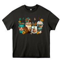 Asphalt indian headdress coffee cups Heavy Core Tee - Zillion Design Studio