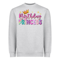 Heather Grey birthday princess Heavyweight Sweatshirt - NancyCooperArtShop
