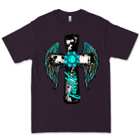 Plum cross faith gemstone wings Premium Tee - RanaPortraitStore