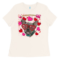 Valentine's Day French Bulldog Puppy Ladies Tee | Teevron