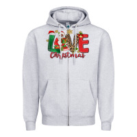 Love Christmas Black Santa Zipper Hoodie | Teevron