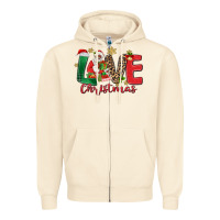 Sandshell love christmas black santa Zipper Hoodie - MaliasSmallBusiness