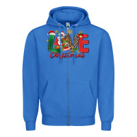 True Royal love christmas black santa Zipper Hoodie - MaliasSmallBusiness