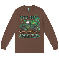 Chestnut farm fresh four leaf clovers Long Sleeve Tee - MaliasSmallBusiness