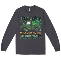 Smoke farm fresh four leaf clovers Long Sleeve Tee - MaliasSmallBusiness