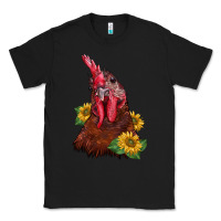 Black rooster sunflower Classic Tee - BarkalooDesign