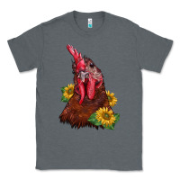 Charcoal Heather rooster sunflower Classic Tee - BarkalooDesign