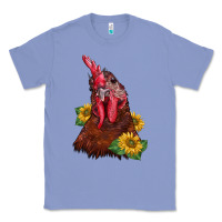Colony Blue rooster sunflower Classic Tee - BarkalooDesign