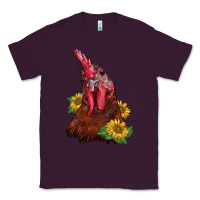 Plum rooster sunflower Classic Tee - BarkalooDesign