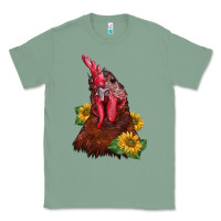Sage rooster sunflower Classic Tee - BarkalooDesign