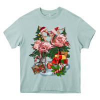Arona Christmas flamingo Heavy Core Tee - BarkalooDesign