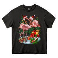 Asphalt Christmas flamingo Heavy Core Tee - BarkalooDesign